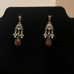 Silver costume earrings